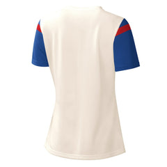 New England Patriots Starter Women's Kick Start V-Neck T-Shirt Cream