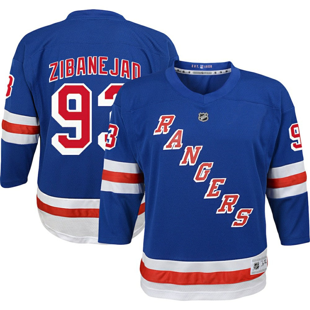 Mika Zibanejad New York Rangers Youth Home Replica Player Jersey - Blue - NHL 5256814