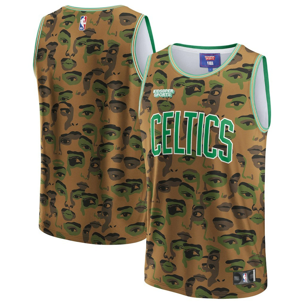 Boston Celtics NBA & KidSuper Studios Unisex Hometown Jersey Brown | Fanatics Near Me