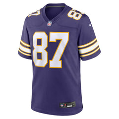Nike T.J. Hockenson Minnesota Vikings Classic Player Game Jersey Purple