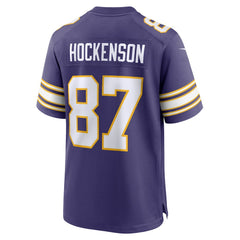 Nike T.J. Hockenson Minnesota Vikings Classic Player Game Jersey Purple