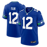 Nike 12s Seattle Seahawks Throwback Player Game Jersey Royal