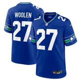 Nike Tariq Woolen Seattle Seahawks Throwback Player Game Jersey Royal