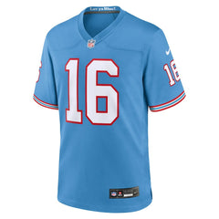 Nike Treylon Burks Tennessee Titans Oilers Throwback Alternate Game Player Jersey Light Blue