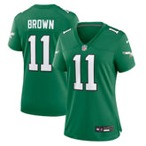 Nike A.J. Brown Philadelphia Eagles Women's Player Jersey Kelly Green
