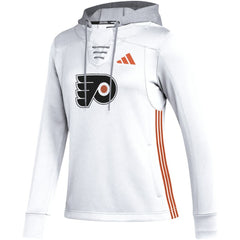 Philadelphia Flyers adidas Women's Refresh Skate Lace AEROREADY Pullover Hoodie - White - NHL 5260159