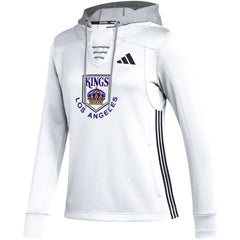 Los Angeles Kings adidas Women's Refresh Skate Lace AEROREADY Pullover Hoodie - White - NHL 5260161