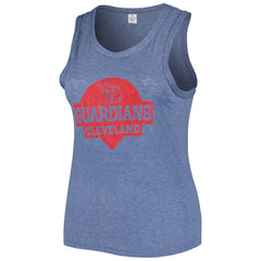 Cleveland Guardians Soft as a Grape Women's Plus Size High Neck Tri-Blend Tank Top - Navy - MLB Online