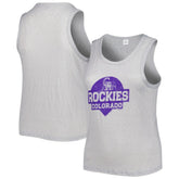 Colorado Rockies Soft as a Grape Women's Plus Size High Neck Tri-Blend Tank Top - Gray - MLB Online