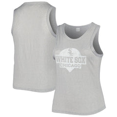 Chicago White Sox Soft as a Grape Women's Plus Size High Neck Tri-Blend Tank Top - Gray - MLB Sale
