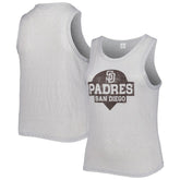 San Diego Padres Soft as a Grape Women's Plus Size High Neck Tri-Blend Tank Top - Gray - MLB Discount