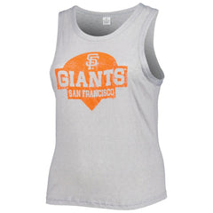 San Francisco Giants Soft as a Grape Women's Plus Size High Neck Tri-Blend Tank Top - Gray - MLB on Sale