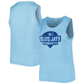 Toronto Blue Jays Soft as a Grape Women's Plus Size High Neck Tri-Blend Tank Top - Royal - MLB on Sale