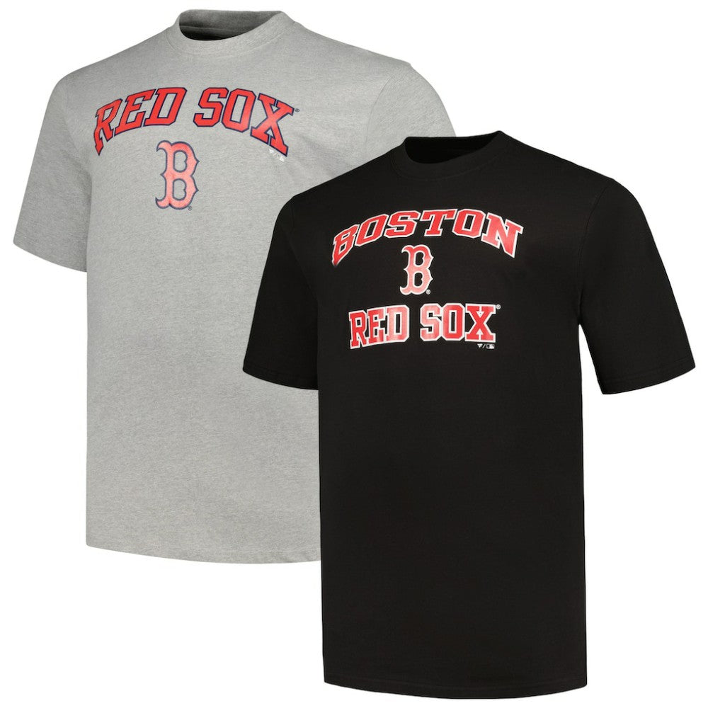 Boston Red Sox Profile Big & Tall T-Shirt Combo Pack - Black/Heather Gray - MLB Sale