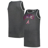 Atlanta Braves Profile Big & Tall Arch Over Logo Tank Top - Heather Charcoal - MLB Sale
