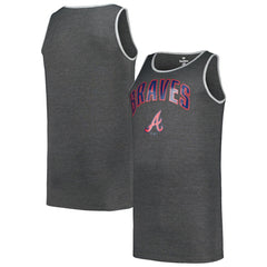 Atlanta Braves Profile Big & Tall Arch Over Logo Tank Top - Heather Charcoal - MLB Sale