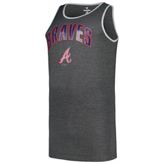 Atlanta Braves Profile Big & Tall Arch Over Logo Tank Top - Heather Charcoal - MLB Sale