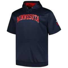 Minnesota Twins Profile Big & Tall Contrast Short Sleeve Pullover Hoodie - Navy - MLB Online