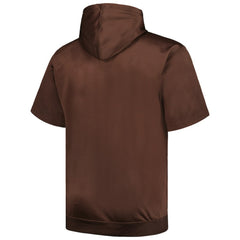 San Diego Padres Profile Big & Tall Contrast Short Sleeve Pullover Hoodie - Brown - MLB Lifestyle