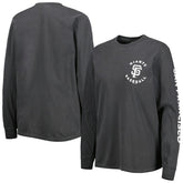 San Francisco Giants Soft as a Grape Women's Team Pigment Dye Long Sleeve T-Shirt - Black - MLB on Sale