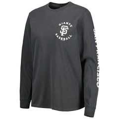 San Francisco Giants Soft as a Grape Women's Team Pigment Dye Long Sleeve T-Shirt - Black - MLB on Sale