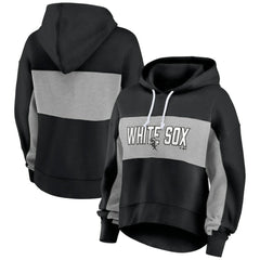 Chicago White Sox Fanatics Women's Filled Stat Sheet Pullover Hoodie - Black - Fanatics Lifestyle