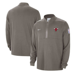 Chicago Bulls Authentic Performance Half-Zip Jacket Olive | Nike