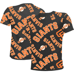 San Francisco Giants Stitches Youth Allover Team T-Shirt - Black - MLB Lifestyle