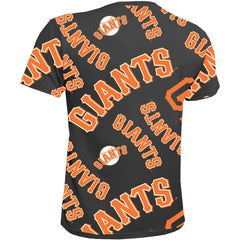 San Francisco Giants Stitches Youth Allover Team T-Shirt - Black - MLB Lifestyle