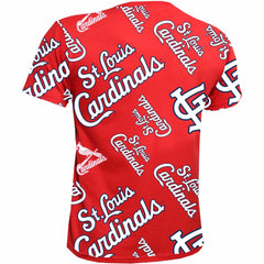 St. Louis Cardinals Stitches Youth Allover Team T-Shirt - Red - MLB Lifestyle