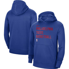 Philadelphia 76ers Unisex 2023/24 Performance Spotlight On-Court Practice Pullover Hoodie Royal | Nike Near Me