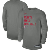 Atlanta Hawks Unisex 2023/24 Legend On-Court Practice Performance Long Sleeve T-Shirt Heather Gray | Nike Lifestyle