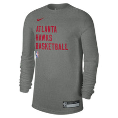 Atlanta Hawks Unisex 2023/24 Legend On-Court Practice Performance Long Sleeve T-Shirt Heather Gray | Nike Lifestyle
