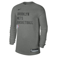 Brooklyn Nets Unisex 2023/24 Legend On-Court Practice Long Sleeve T-Shirt Heather Gray | Nike Lifestyle