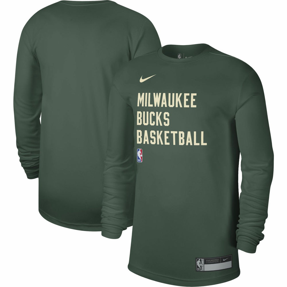 Milwaukee Bucks Unisex 2023/24 Legend On-Court Practice Long Sleeve T-Shirt Hunter Green | Nike Lifestyle