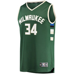 Giannis Antetokounmpo Milwaukee Bucks Big & Tall Fast Break Player Jersey Hunter Green Icon Edition | Fanatics online