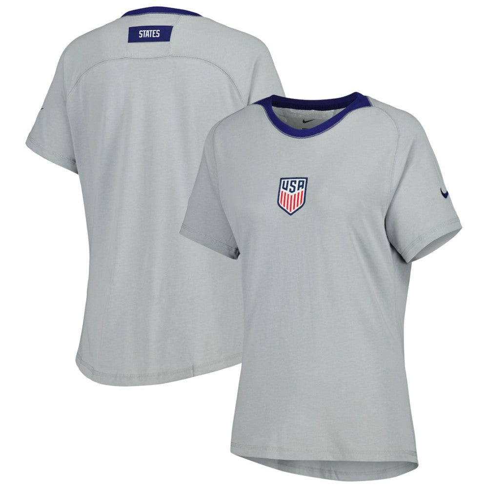 USMNT Women's Travel Raglan T-Shirt Gray - Nike