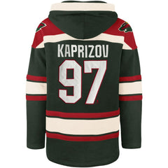 Kirill Kaprizov Minnesota Wild '47 Player Name & Number Lacer Pullover Hoodie - Green - NHL 5266615