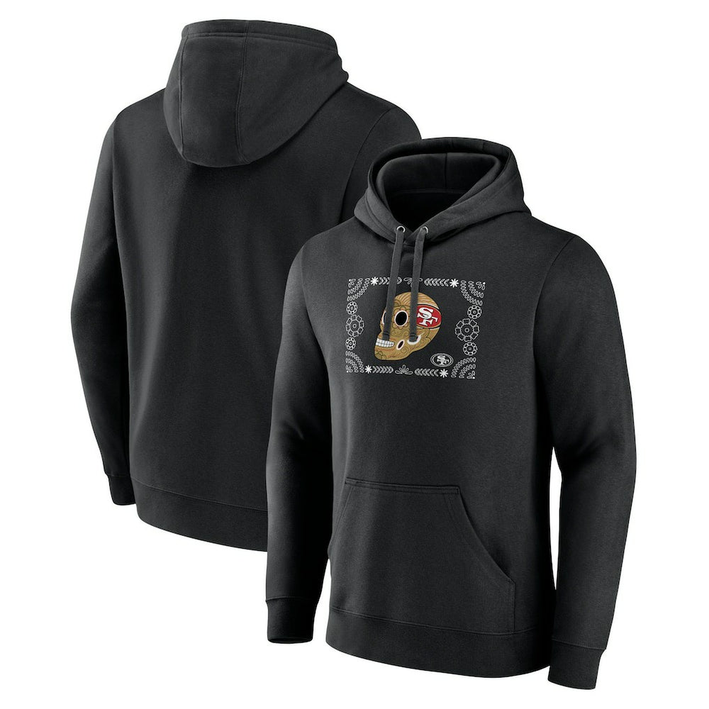 San Francisco 49ers Sugar Skull Pullover Hoodie Black