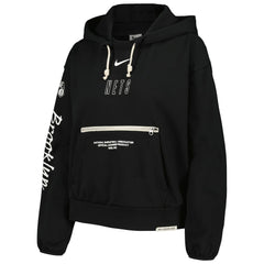 Brooklyn Nets Women's Courtside Standard Issue Performance Pullover Hoodie Black | Nike outlet