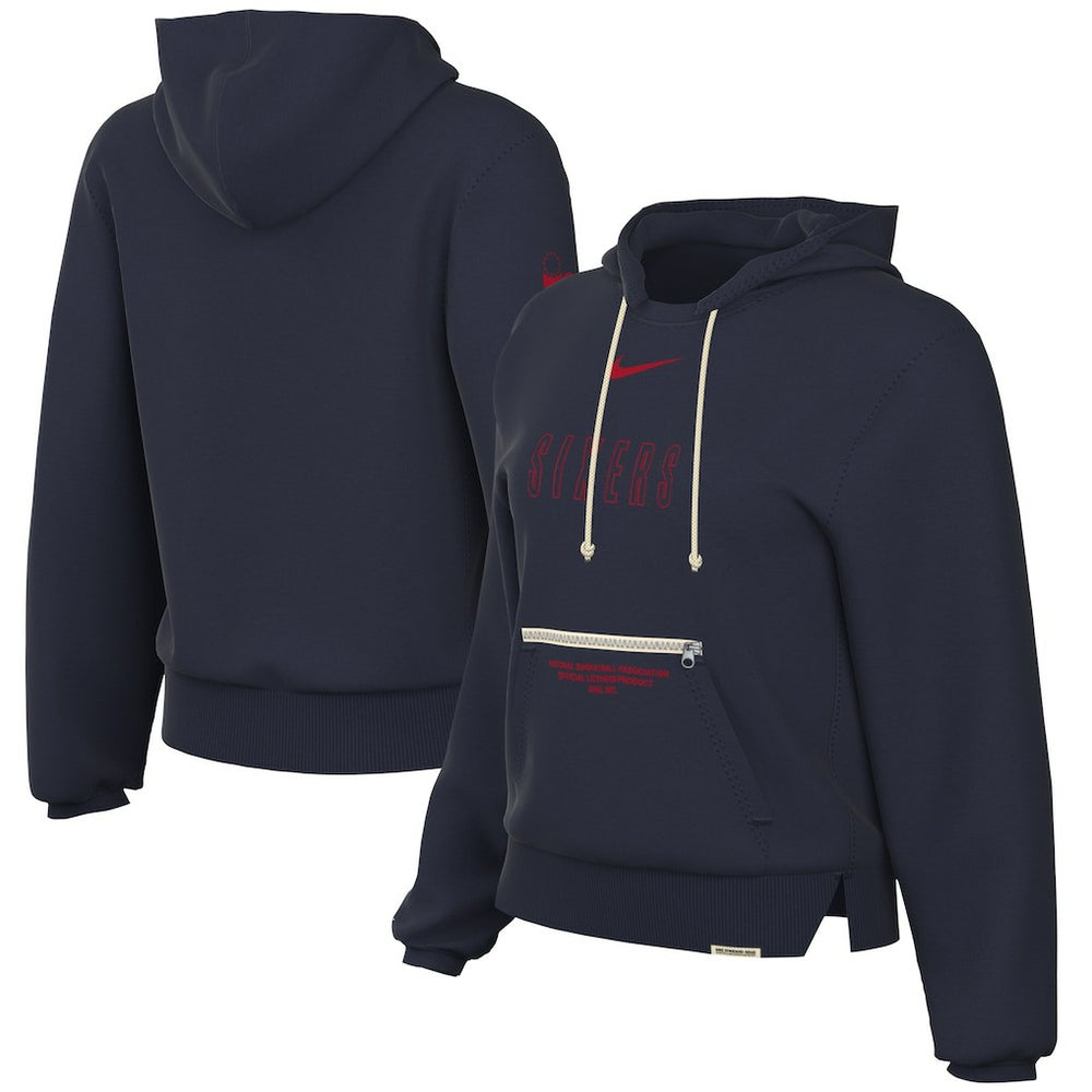 Philadelphia 76ers Women's Courtside Standard Issue Performance Pullover Hoodie Navy | Nike outlet