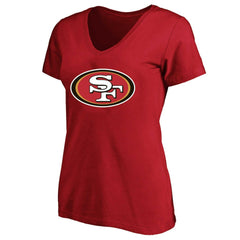 Christian McCaffrey San Francisco 49ers Women's Plus Size Fair Catch Name & Number Scoop Neck T-Shirt Scarlet