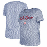 USWNT 5th & Ocean by New Era Women's Active Space Dye Jersey T-Shirt Navy - New Era Discount