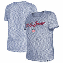USWNT 5th & Ocean by New Era Women's Active Space Dye Jersey T-Shirt Navy - New Era Discount