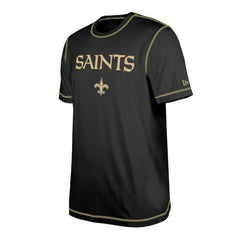 New Orleans Saints New Era Third Down Puff Print T-Shirt Black