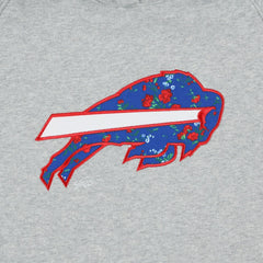 Buffalo Bills New Era Women's Floral Raglan Pullover Hoodie Gray