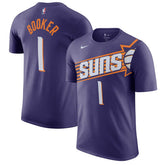 Devin Booker Phoenix Suns Icon 2022/23 Name & Number T-Shirt Purple | Nike US