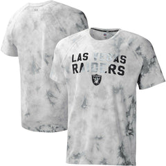 Las Vegas Raiders MSX by Michael Strahan Resolution Tie-Dye Raglan T-Shirt Gray