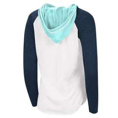 Seattle Kraken G-III 4Her by Carl Banks Women's MVP Raglan Lightweight Hooded T-Shirt - White/Navy - NHL 5271973