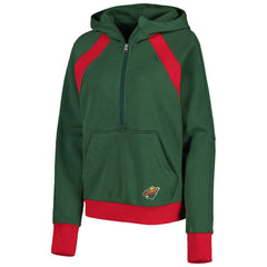 Minnesota Wild Starter Women's Wishbone Half-Zip Hoodie - Green - NHL 5271984